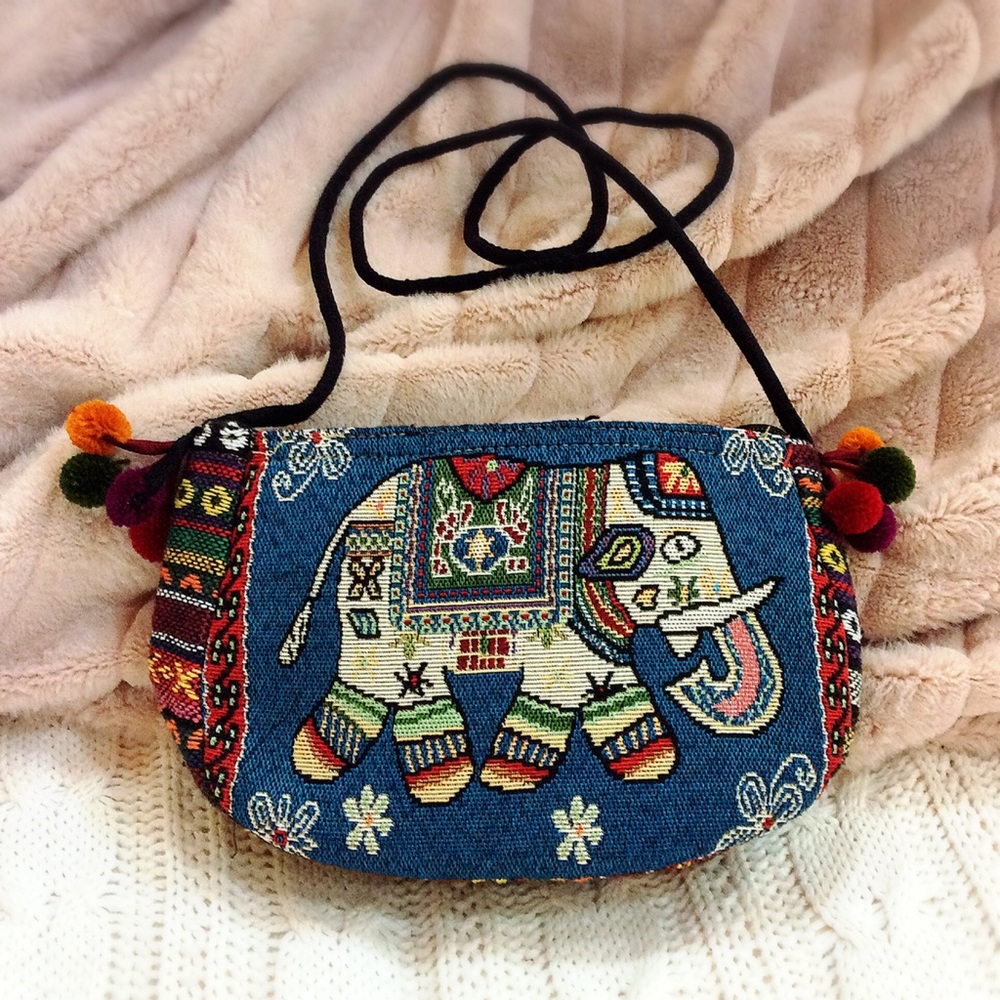 🐘 BOHO Elephant Pattern Shoulder Bag 🐘